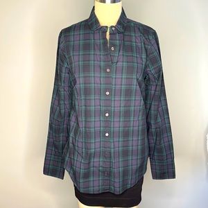 J Crew - Size 4 - NWT Button down blackwatch plaid button down women’s shirt